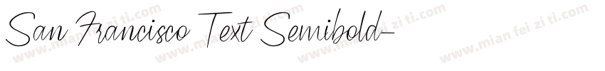 San Francisco Text Semibold字体转换
